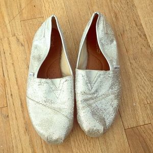 Silver glitter TOMS